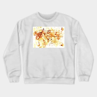 Coffee stains and music notes Crewneck Sweatshirt